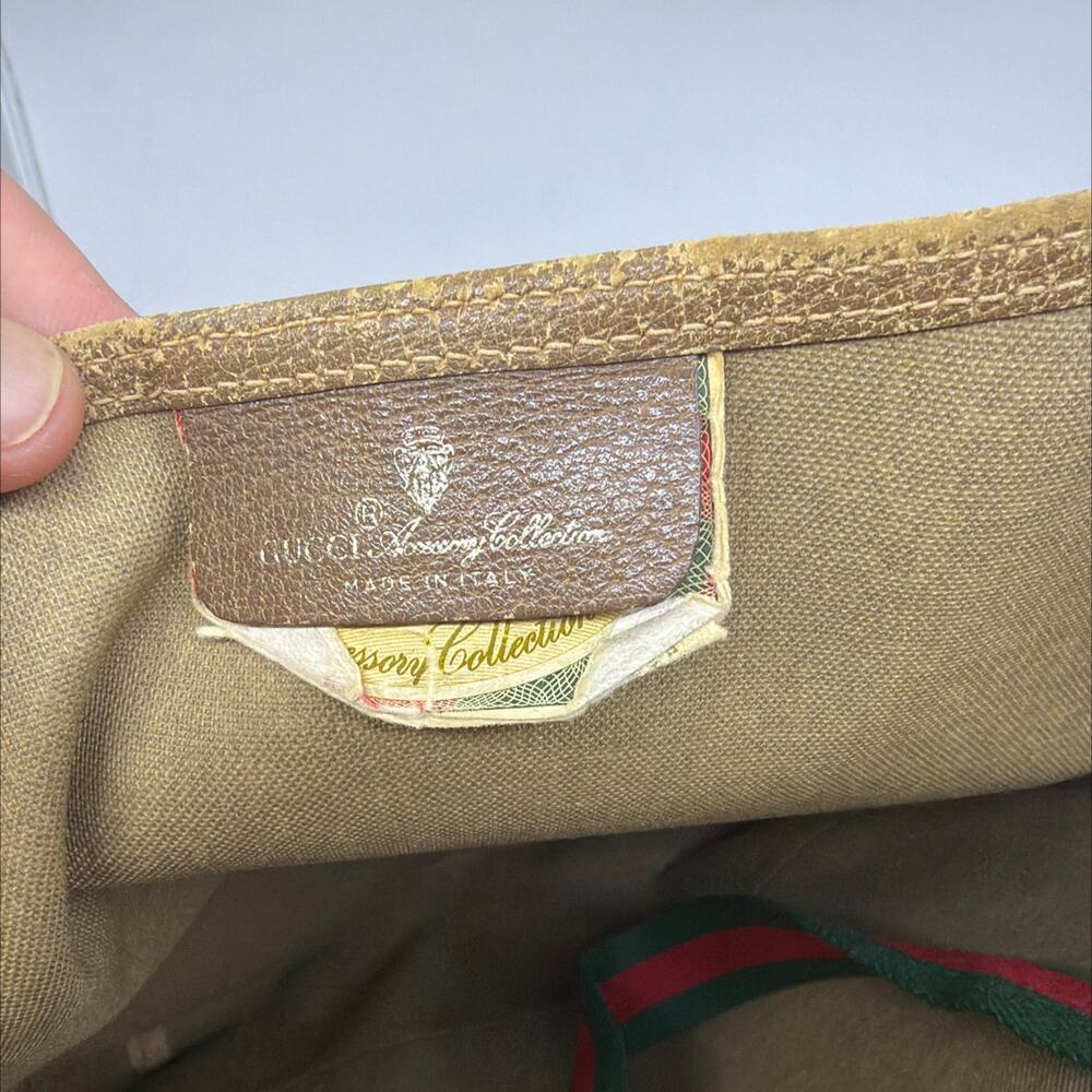 Gucci Vintage Tote Bag Beige GG Supreme Canvas - Picture 5 of 6